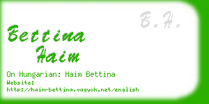 bettina haim business card
